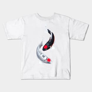 Yin Yang Koi Fish Tancho Kids T-Shirt